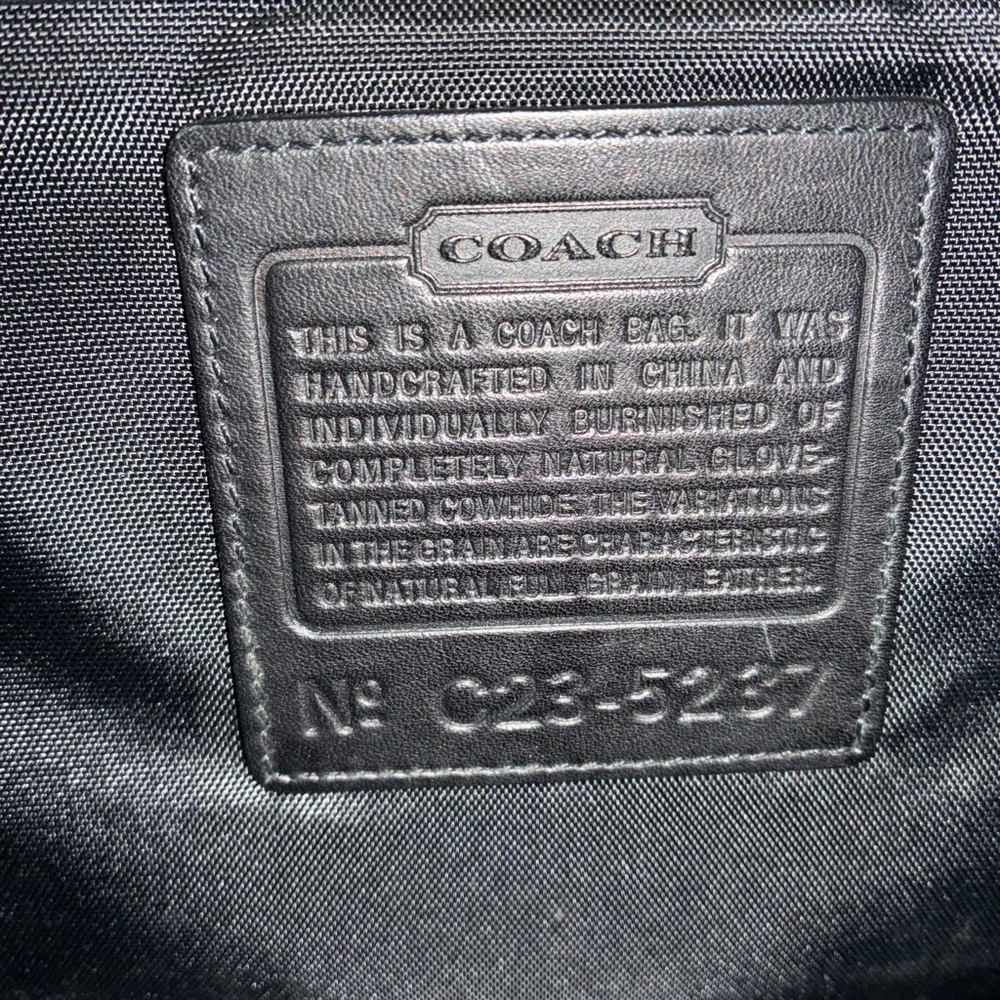 Coach Black Leather Messenger Bag - Picture 2 of 12